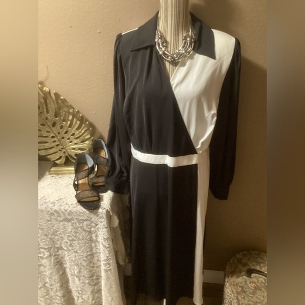 ELOQUII Chic Black & White DRESS